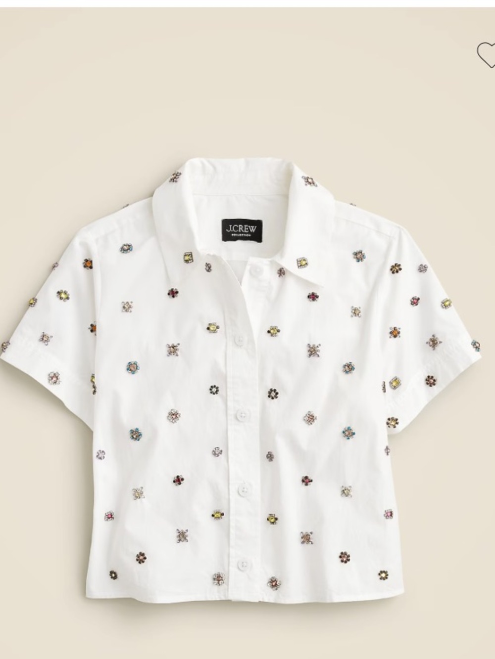 J. Crew Collection Gamine Jewel Shirt-size 14